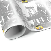 New York City Nyc Yellow Taxi Pop Art Geschenkpapier (Rolleneckpunkt)
