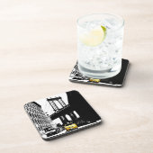 New York City Nyc Yellow Taxi Pop Art Getränkeuntersetzer (Rechte Seite)