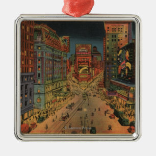 New York City, NYNight Ansicht des Times Square Ornament Aus Metall