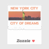New York City of Dreams, Iconic Skyline Aufkleber (Blatt)