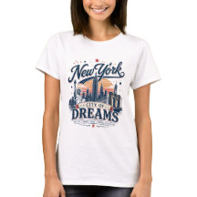 New York City of Dreams Vintage Grafik T-Shirt