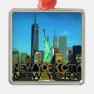 New York City Ornament Aus Metall