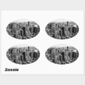 New York City Ovaler Aufkleber (Blatt)