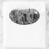 New York City Ovaler Aufkleber (Tasche)