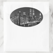 New York City Ovaler Aufkleber (Tasche)