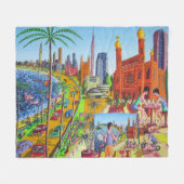 New York City Painting Fleecedecke (Vorderseite (Horizontal))