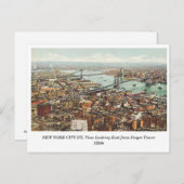New York City Panoramic View from Singer Tower 192 Postkarte (Vorne/Hinten)