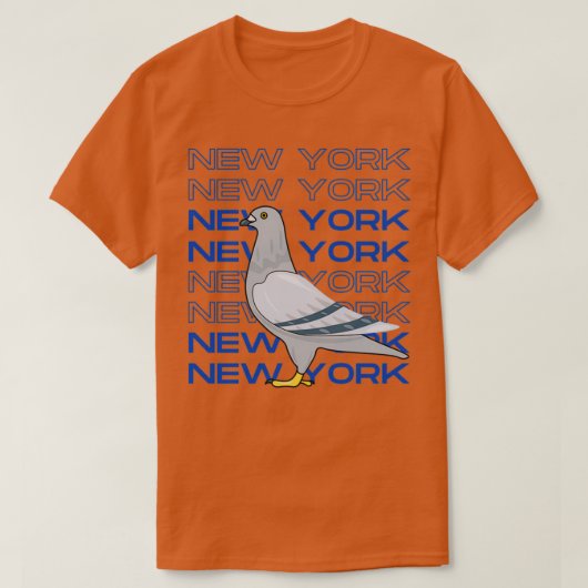 New York City Pigeon Sticker T-Shirt (Design vorne)