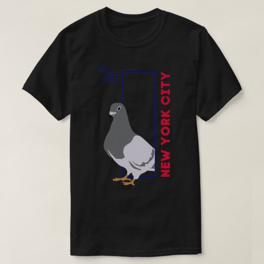 New York City Pigeon T-Shirt (Design vorne)