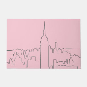 New York City Pink Minimallinie Fußmatte