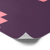 New York City Pink Vintage Travel Poster (Ecke)