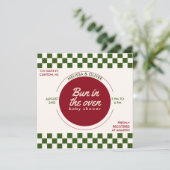 New York City Pizza einzigartig Italienische Babyd Einladung (Stehend Vorderseite)