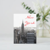 New York City Pop Art Script Postcard Postkarte (Stehend Vorderseite)