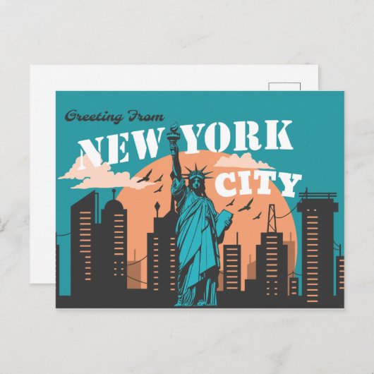 New York City Post Postkarte (Vorne/Hinten)