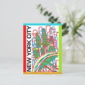 New York City Postcard Postkarte (Stehend Vorderseite)