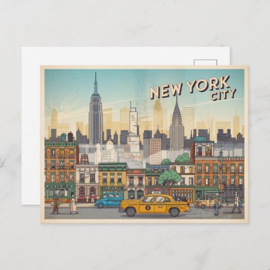 New York City Postcard Postkarte (Vorne/Hinten)