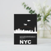 New York City Poster Black Postkarte (Stehend Vorderseite)