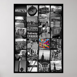 New York City Poster - Collage of photograps