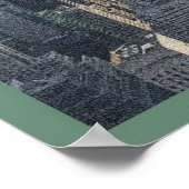 New York City Poster, nyc skyline art, manhattan w Poster (Ecke)