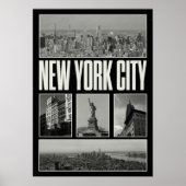 New York City Poster, nyc skyline art, manhattan w Poster (Vorne)
