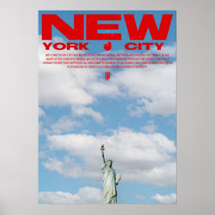 New York City Poster, nyc skyline art, manhattan w Poster