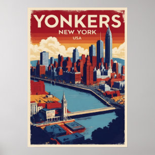 New York City Poster, nyc skyline art, manhattan w Poster