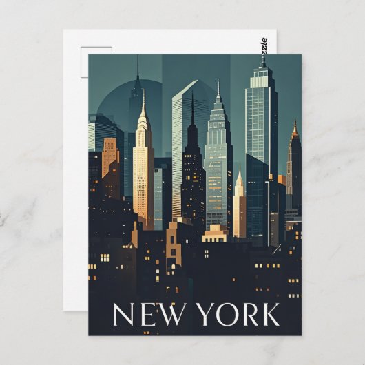 New York City Postkarte (Vorne/Hinten)