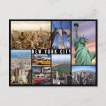 New York City Postkarte<br><div class="desc">Postcard of New York City - beinhaltet Bilder von der Stadtbild, Chrysler Gebäude, Empire State Gebäude, Freiheitsstatue, Gelben Kabinen und Central Park. Alle Bilder, die in unseren Produkten verwendet werden, werden von den Leuten von Sumners Graphics erstellt, mit Sorgfalt entworfen und sind extrem hochauflösende, messerscharfe digitale Dateien. Wir sind auf...</div>