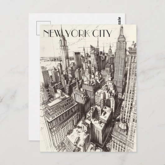 New York City Postkarte (Vorne/Hinten)