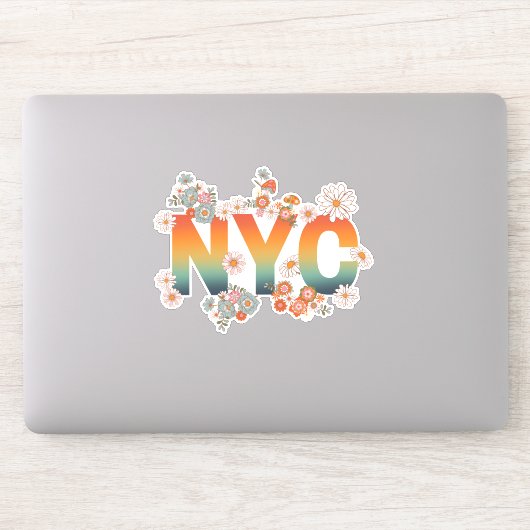 New York City Power Blume Sticker (Computer)