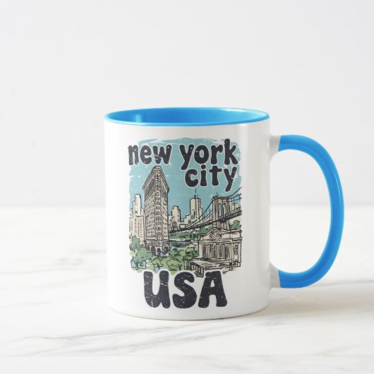 New York City Pride Cool Skyline Cute Tasse (Rechts)