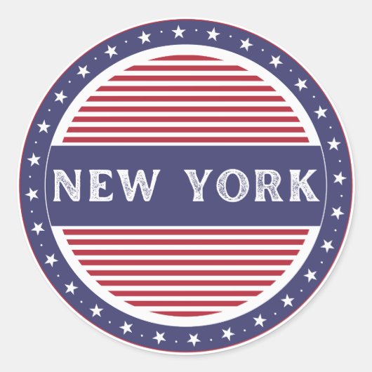 New York City Pride Emblem – American Identity Runder Aufkleber (Vorderseite)