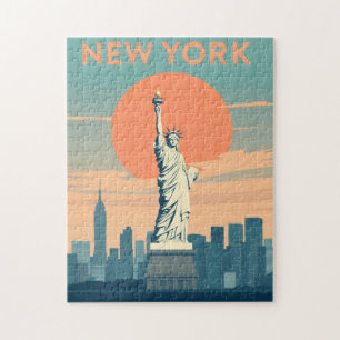 New York City Puzzle Vintage Reise