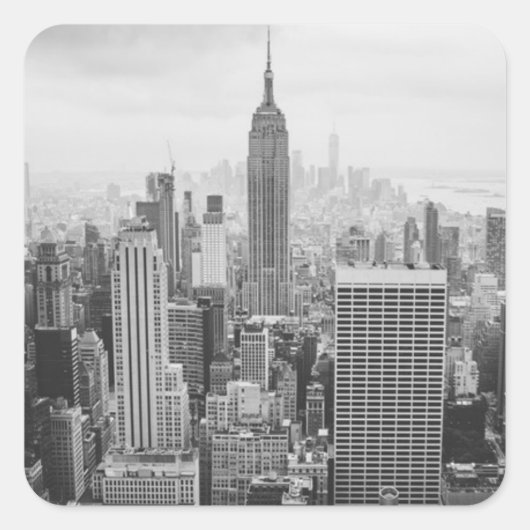 New York City Quadratischer Aufkleber (Vorderseite)