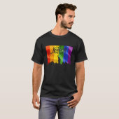 New York City Rainbow Flag Skyline LGBT Gay Pride T-Shirt (Vorne ganz)