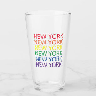 New York City Rainbow LGBT Gay Pride NYC Glas
