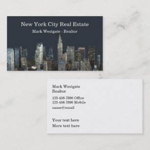 New York City Realtor Double Side Business Card Visitenkarte