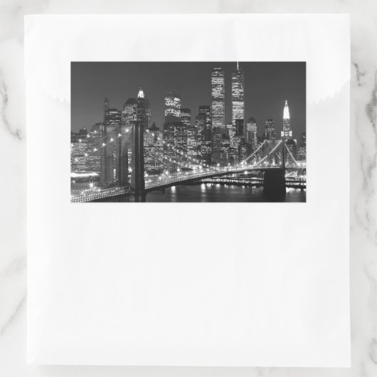 New York City Rechteckiger Aufkleber (Tasche)
