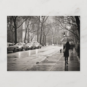 New York City - Regentag im Greenwich Village Postkarte