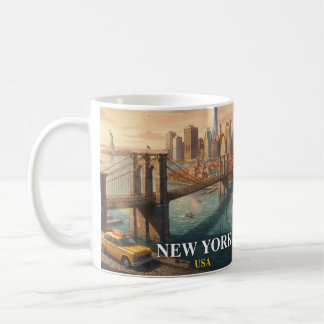 New York City Reise Brooklyn Bridge  Kaffeetasse