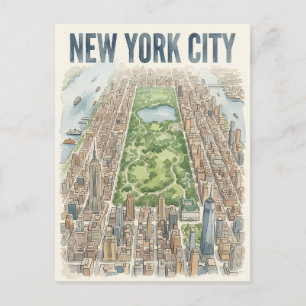 New York City Reise-Postkarte Postkarte
