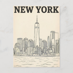 New York City Reise-Postkarte Postkarte
