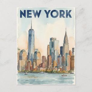 New York City Reise-Postkarte Postkarte