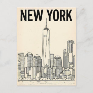 New York City Reise-Postkarte Postkarte