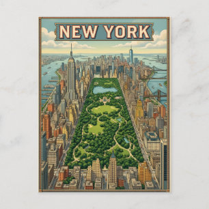 New York City Reise-Postkarte Postkarte