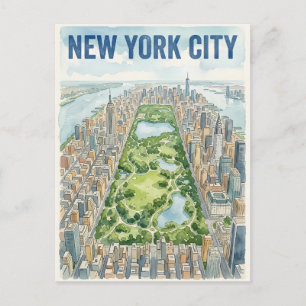 New York City Reise-Postkarte Postkarte