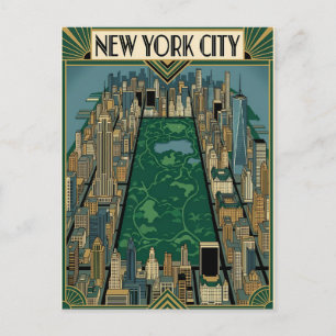 New York City Reise-Postkarte Postkarte