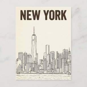 New York City Reise-Postkarte Postkarte