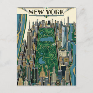 New York City Reise-Postkarte Postkarte