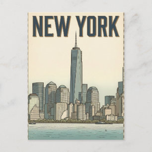 New York City Reise-Postkarte Postkarte